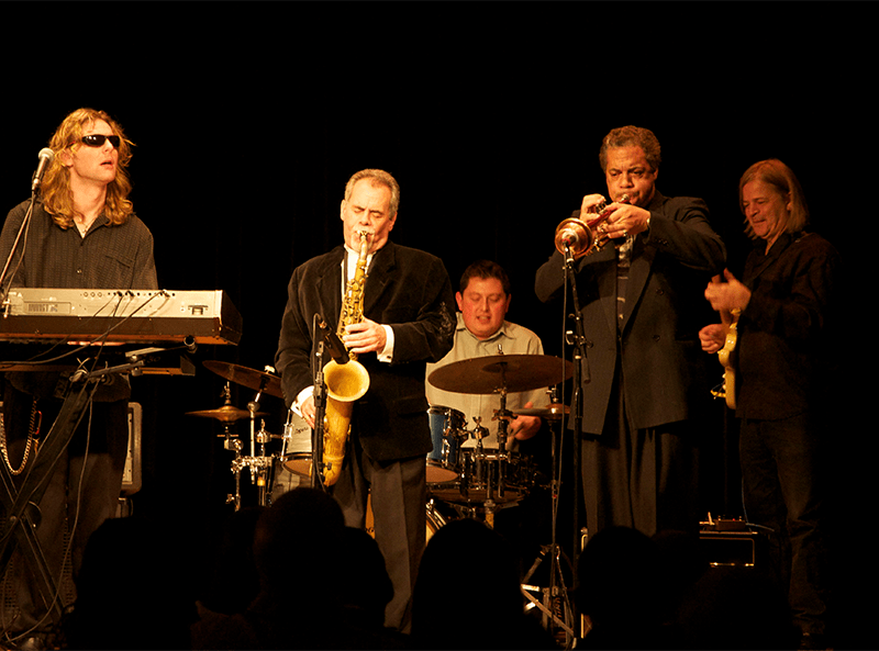 A band playing on stage